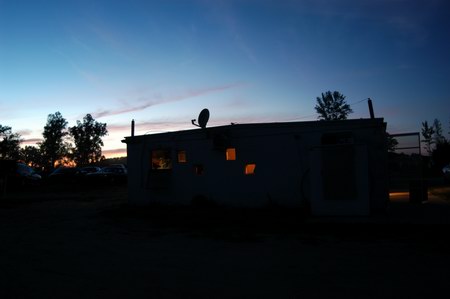 Hi-Way Drive-In Theatre - Projection At Night (newer photo)
